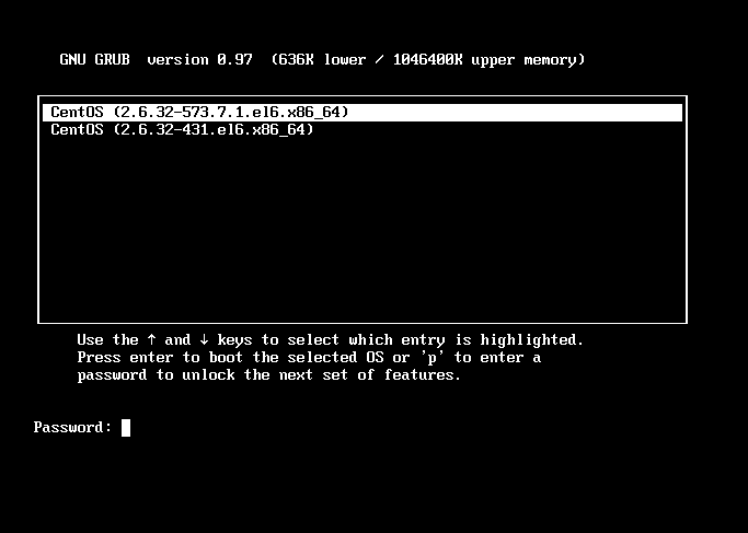 How to set grub Password